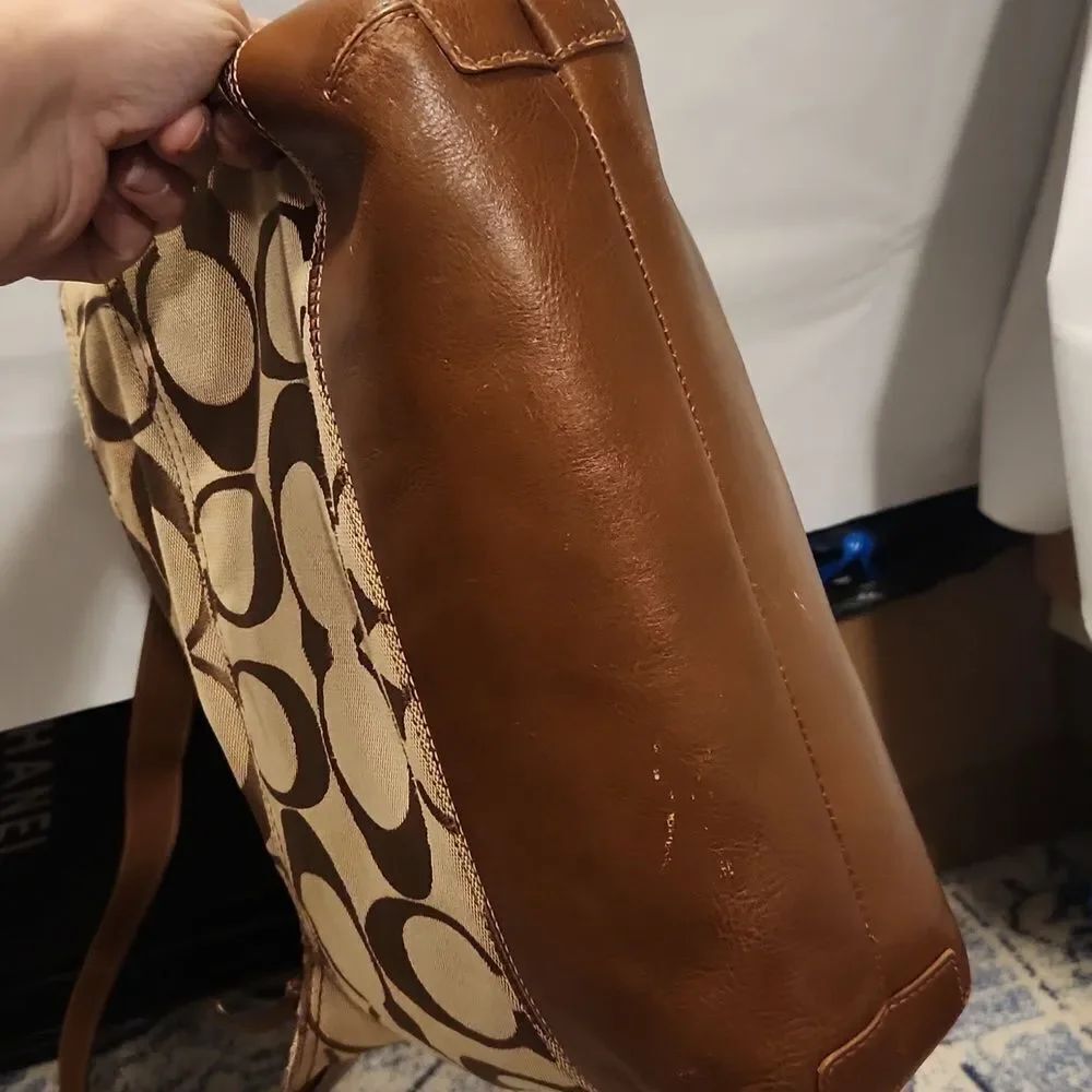 Coach Brown Patterned Shoulder Bag - Picture 2 of 8
